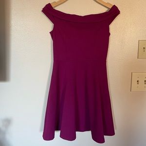Lulus Magenta Off the Shoulder Dress Size Small